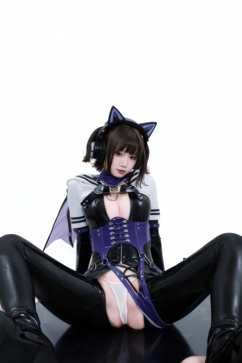 柒柒要乖哦 - No.066 白棚胶衣 [78P-231MB] tg@simisebaisi 【丝足阁】067.webp